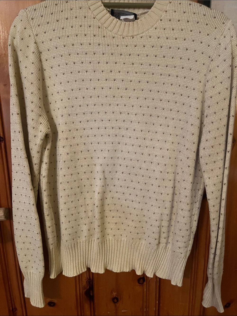 Land’s End Vintage Cream Crewneck Knit Sweater
